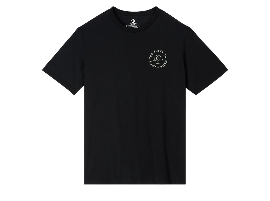 Men’s Life’aas Short Embroidered Tee Black